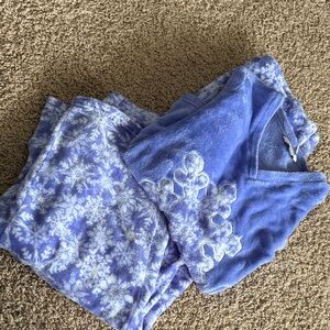 Charter Club Purple Pajama Set with Snowflake Design